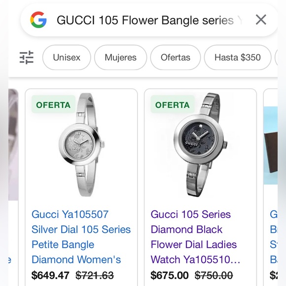 GUCCI 105 Flower diamond Bangle series YA105514 ladies watch. - Picture 13 of 13